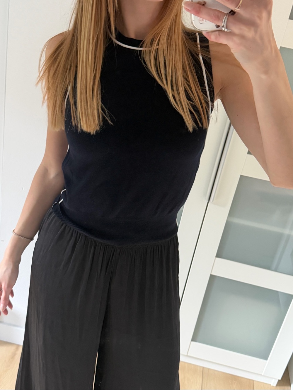 Zara Navy knit top
